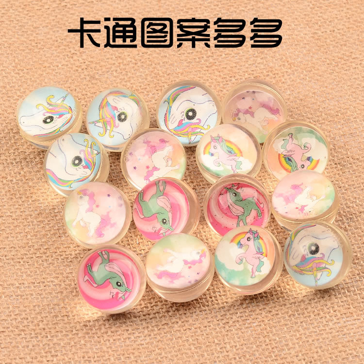 32mm Rubber Bouncy Ball Unicorn Xiaoli Paper Card Bouncing Ball 1 Yuan Gashapon Machine Ball Children&#039;s Paradise Floating Ball