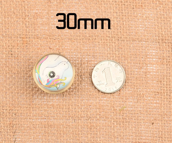 32mm Rubber Bouncy Ball Unicorn Xiaoli Paper Card Bouncing Ball 1 Yuan Gashapon Machine Ball Children's Paradise Floating Ball