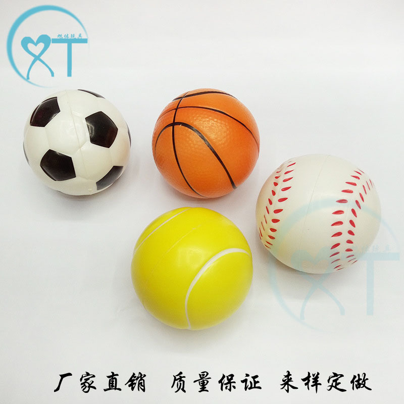 Bouncy Ball  Decompress 63Mmpu Ball Decompression Football Tennis Vent Pu Ball Foam Sponge Pressure Basketball Toy