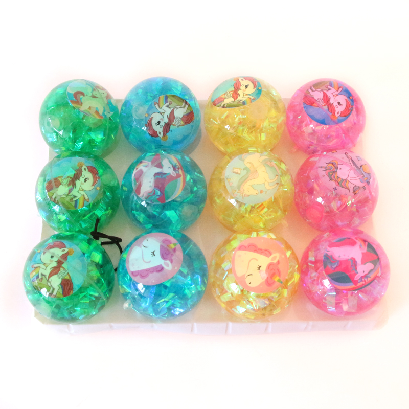 Bouncy ball bouncy ball colorful bouncy ball glitter toy unicorn multicolored Bouncy ball bouncy ball colorful bouncy ball glitter toy unicorn multicolored