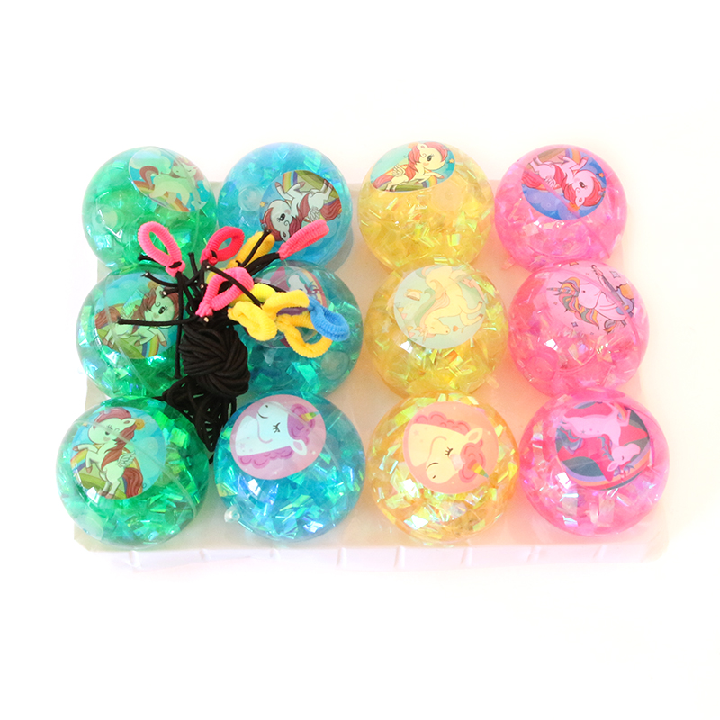Bouncy ball bouncy ball colorful bouncy ball glitter toy unicorn multicolored Bouncy ball bouncy ball colorful bouncy ball glitter toy unicorn multicolored