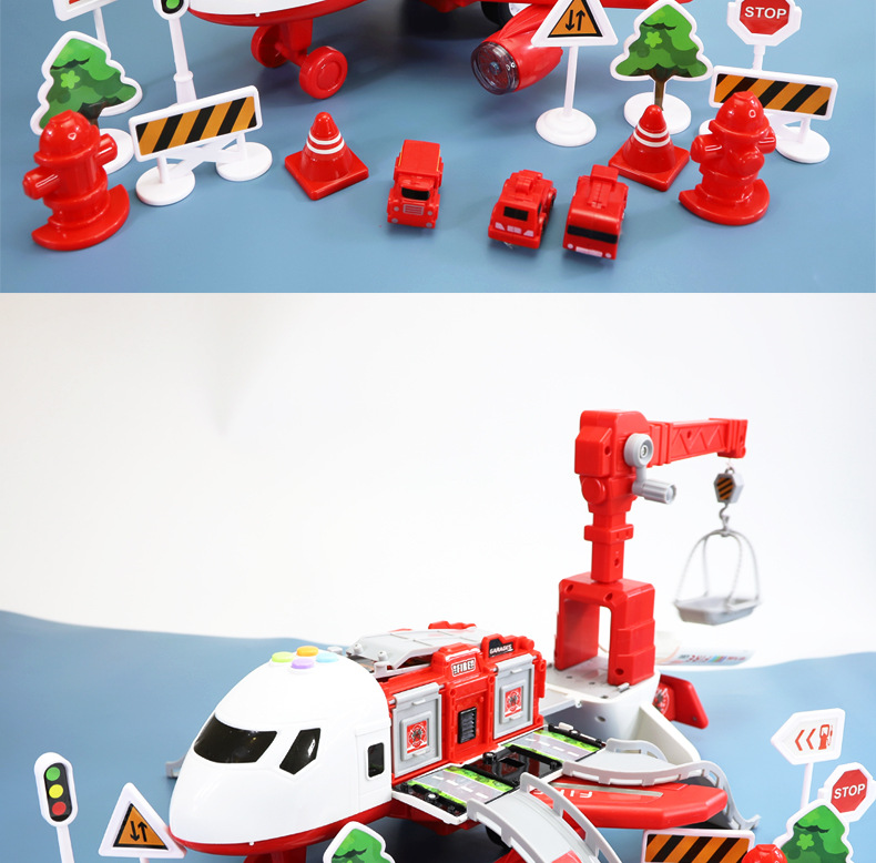 New Deformation Storage Scene Large Plane Children's Toy Intelligence Development Boys and Girls Inertia Car Model Toy