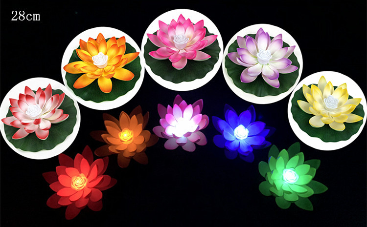 Lotus Lamp Buddhist Blessing Wishing Lamp Water Landscape Lighting Decorations with Battery Stall Supply Lotus Lantern