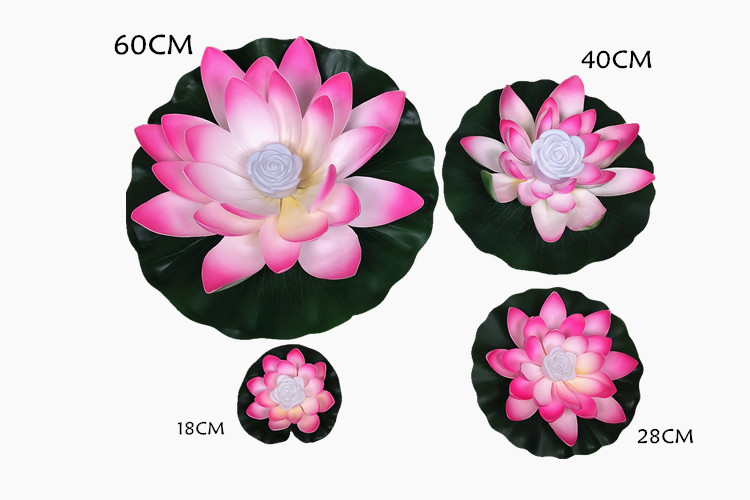 Lotus Lamp Buddhist Blessing Wishing Lamp Water Landscape Lighting Decorations with Battery Stall Supply Lotus Lantern