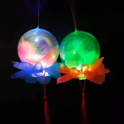Lotus Lantern Lantern Lantern Festival Lantern Toy Push Scan Code Night Market Hot Sale Factory Wholesale Lotus Lantern
