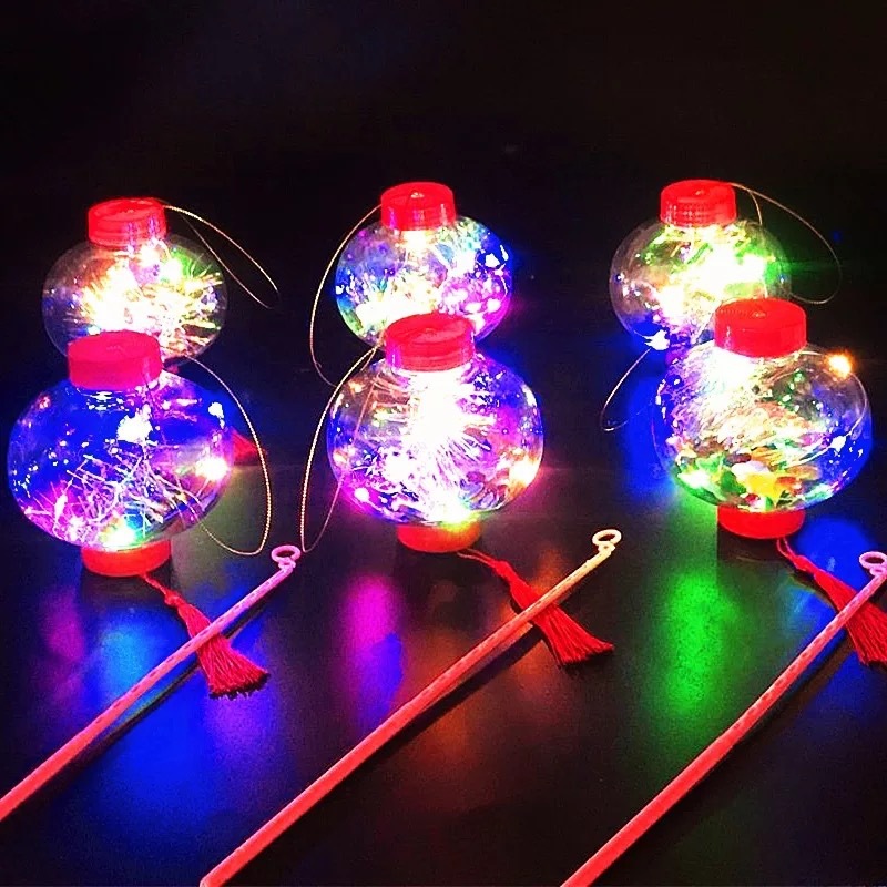 Lotus Lantern Lantern Lantern Festival Lantern Toy Push Scan Code Night Market Hot Sale Factory Wholesale Lotus Lantern