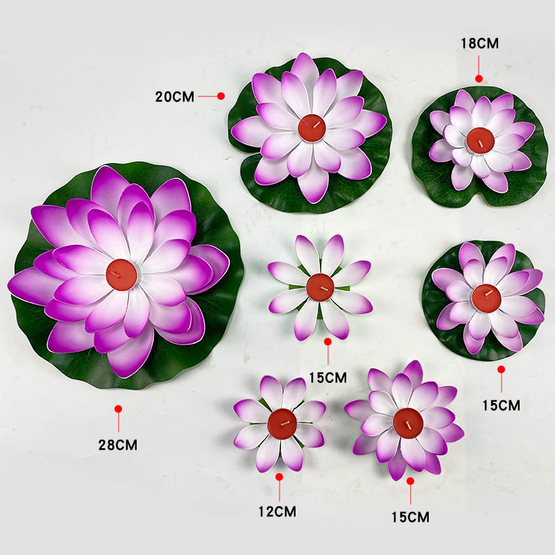 Lotus Lantern Wish Lotus Lamp Candle Lotus Lamp Water Lamp Mid-Autumn Festival Blessing Lamp 12cm to 28cm Factory Spot