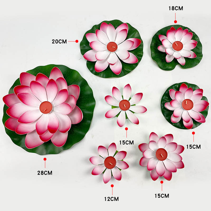 Lotus Lantern Wish Lotus Lamp Candle Lotus Lamp Water Lamp Mid-Autumn Festival Blessing Lamp 12cm to 28cm Factory Spot