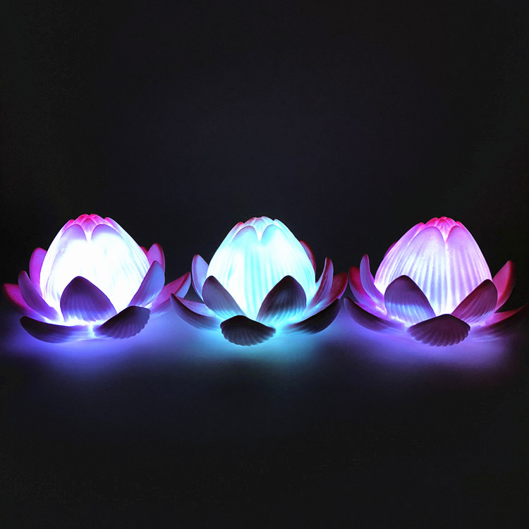 Colorful Lotus Lotus Lamp Led Buddha Worshiping Lamp Glowing Night Lights Plastic Lotus Lantern Colorful Lotus Lotus Lamp Led Buddha Worshiping Lamp Glowing Night Lights Plastic Lotus Lantern