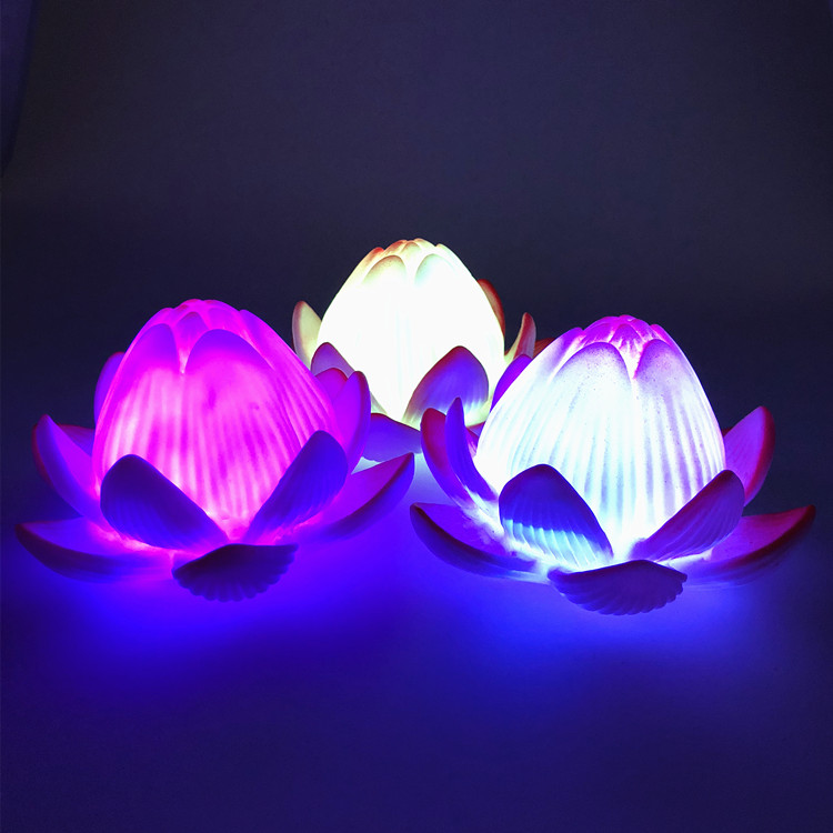 Colorful Lotus Lotus Lamp Led Buddha Worshiping Lamp Glowing Night Lights Plastic Lotus Lantern Colorful Lotus Lotus Lamp Led Buddha Worshiping Lamp Glowing Night Lights Plastic Lotus Lantern