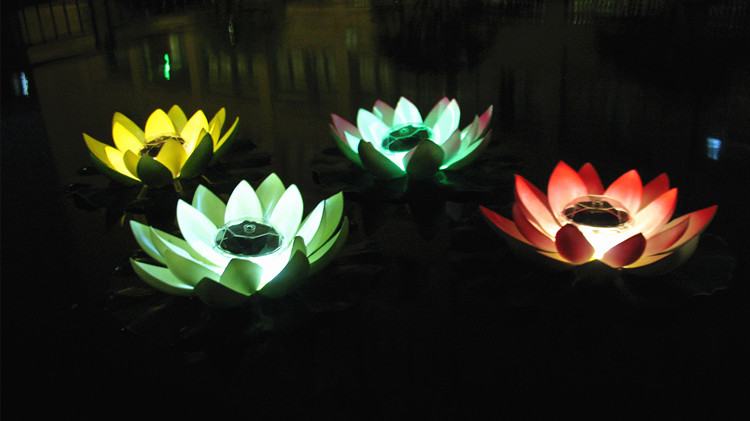 Dingcheng Factory Direct Sales Solar Lotus Lamp Led Lotus Pool Landscape Decoration Colorful Lotus Lantern Dingcheng Factory Direct Sales Solar Lotus Lamp Led Lotus Pool Landscape Decoration Colorful Lotus Lantern