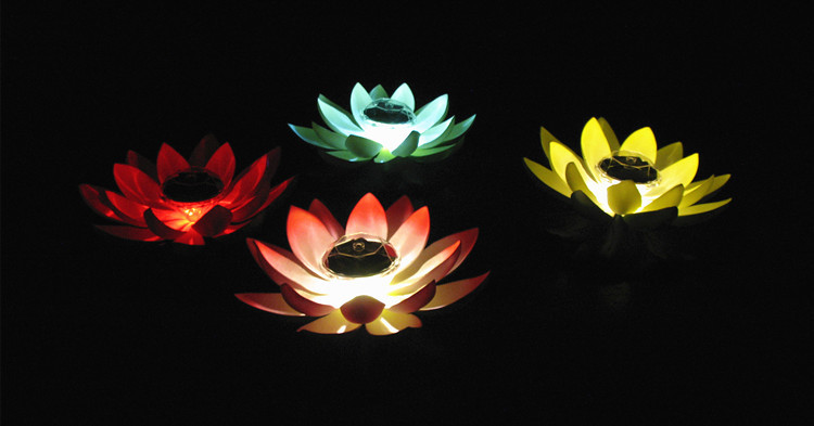 Dingcheng Factory Direct Sales Solar Lotus Lamp Led Lotus Pool Landscape Decoration Colorful Lotus Lantern Dingcheng Factory Direct Sales Solar Lotus Lamp Led Lotus Pool Landscape Decoration Colorful Lotus Lantern