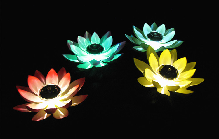Dingcheng Factory Direct Sales Solar Lotus Lamp Led Lotus Pool Landscape Decoration Colorful Lotus Lantern Dingcheng Factory Direct Sales Solar Lotus Lamp Led Lotus Pool Landscape Decoration Colorful Lotus Lantern