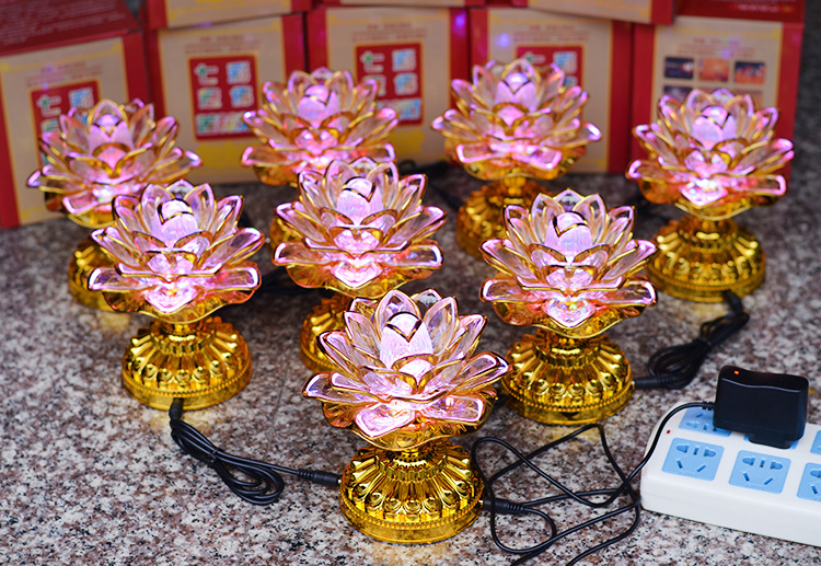 Lotus Lantern  Lamp Lamp for Buddha Worship Household Buddha Front Lantern Fairy Worship Lamp God of Wealth Lamp