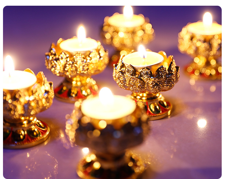 Metal Butter Lamp Holder Lotus Domestic Buddhist Hall Lantern Buddha Worship Lamp Holder Seven Star Light Lotus Lantern Metal Butter Lamp Holder Lotus Domestic Buddhist Hall Lantern Buddha Worship Lamp Holder Seven Star Light Lotus Lantern