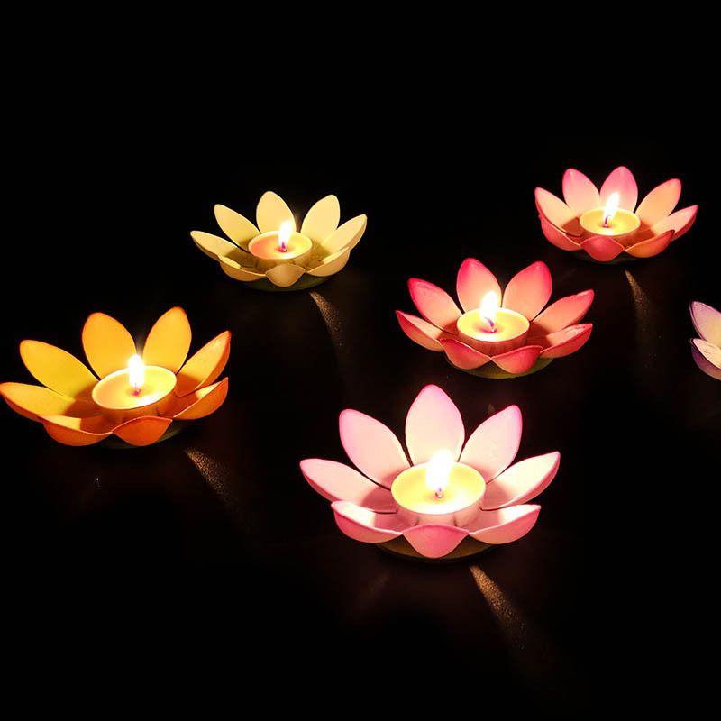 Lotus Lantern Creative Candles Water Lamp Blessing Lotus Lamp DIY Festival Lotus Lamp Romantic Birthday Kongming Lantern