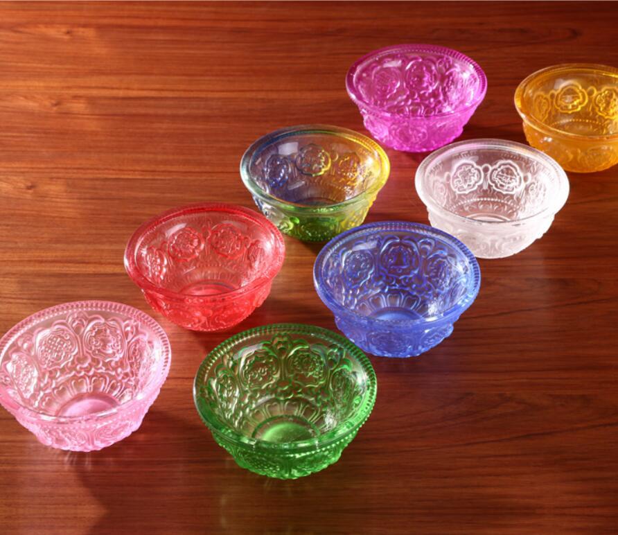Colored Glaze Eight Auspicious Symbols Offering Water Bowl Buddha Worshiping Lamp Butter Lamp Lotus Lantern