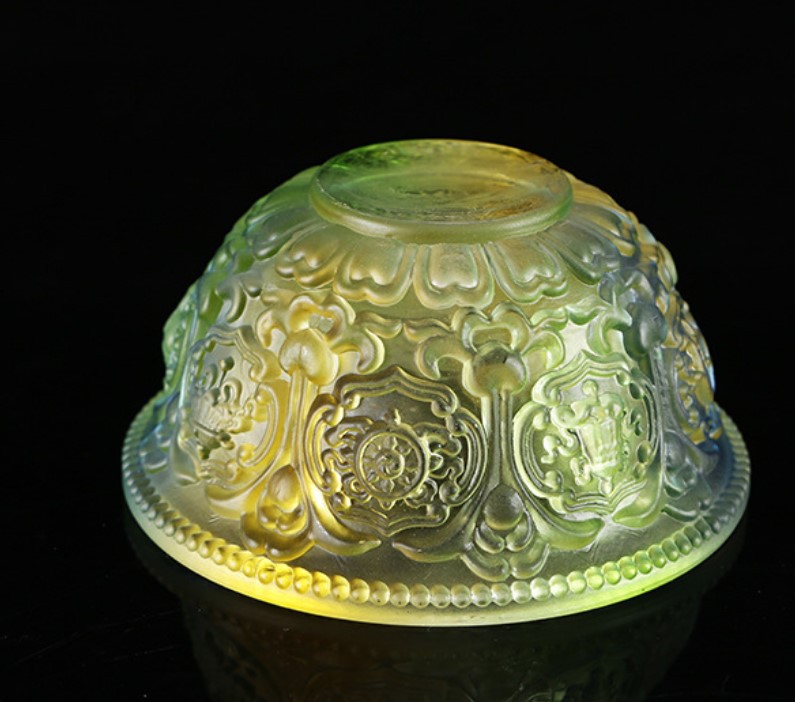 Colored Glaze Eight Auspicious Symbols Offering Water Bowl Buddha Worshiping Lamp Butter Lamp Lotus Lantern Colored Glaze Eight Auspicious Symbols Offering Water Bowl Buddha Worshiping Lamp Butter Lamp Lotus Lantern