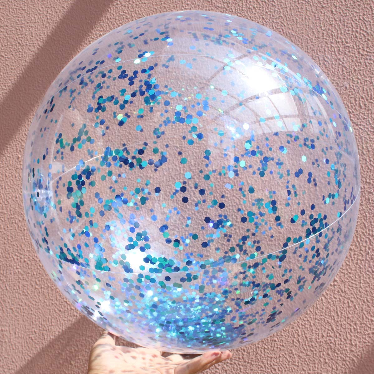 Inflatable toys Cross-Border PVC Inflatable Beach Ball Transparent Sequin Ball Inflatable Beach Ball Toy Perennial Spot
