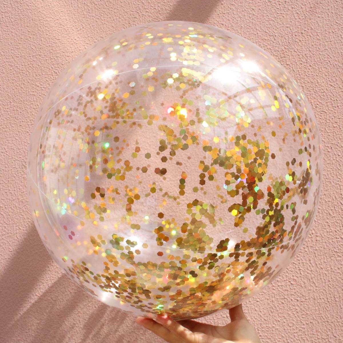 Inflatable toys Cross-Border PVC Inflatable Beach Ball Transparent Sequin Ball Inflatable Beach Ball Toy Perennial Spot