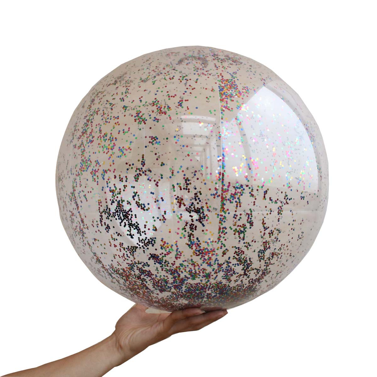 Inflatable toys Cross-Border PVC Inflatable Beach Ball Transparent Sequin Ball Inflatable Beach Ball Toy Perennial Spot