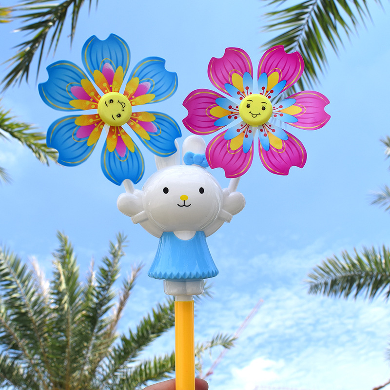 Windmill Children's Toy Rabbit Cartoon Windmill Beach Night Market Stall Supply Kindergarten Prizes Scenic Spot Windmill Children's Toy Rabbit Cartoon Windmill Beach Night Market Stall Supply Kindergarten Prizes Scenic Spot