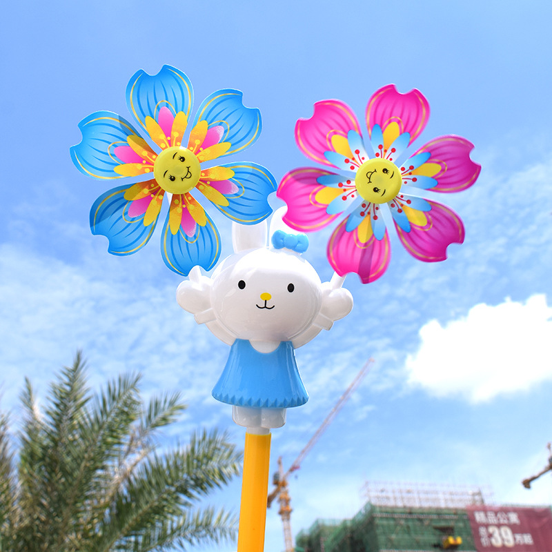 Windmill Children's Toy Rabbit Cartoon Windmill Beach Night Market Stall Supply Kindergarten Prizes Scenic Spot Windmill Children's Toy Rabbit Cartoon Windmill Beach Night Market Stall Supply Kindergarten Prizes Scenic Spot