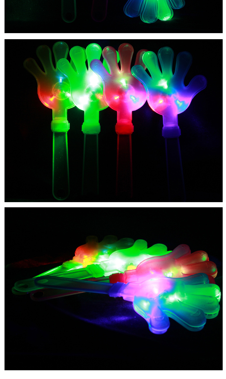The LOGO can be printed luminous hand clap palm clap hand 28 cm cheering concert props flash