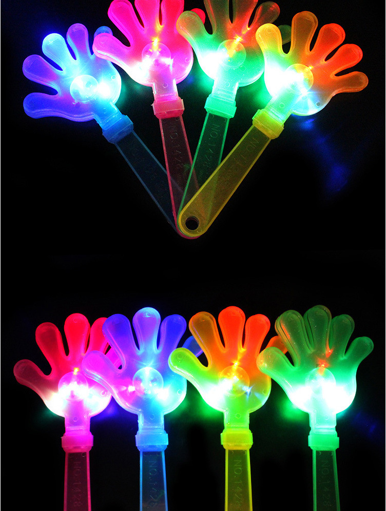 Luminous Clapping Hand Racket Small Hand-Shape Swatter Flash Clap Trap Palm Racket Cheer Activity Props Wholesale Customization Luminous Clapping Hand Racket Small Hand-Shape Swatter Flash Clap Trap Palm Racket Cheer Activity Props Wholesale Customization