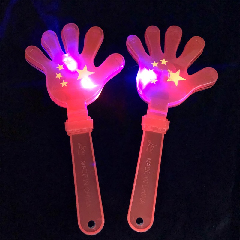 National Flag Hand Racket 28cm National Flag Luminous Hand Racket Five-Star Red Flag Hand Clap National Day Cheering Props Wholesale
