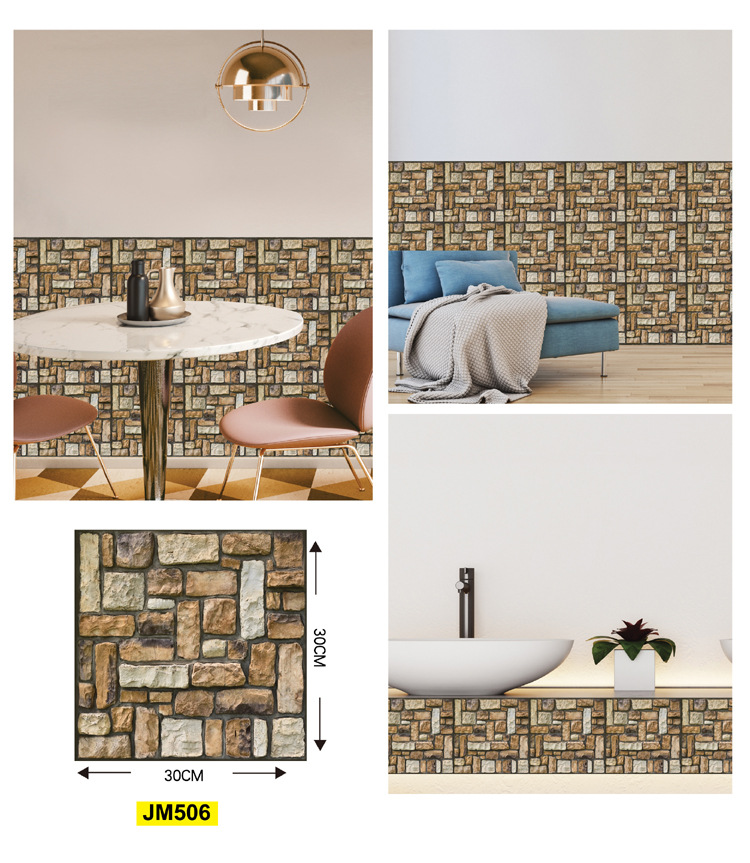 Restaurant Decoration Waterproof 3D 3D Wall Stickers AntiCollision Simulation SelfAdhesive Brick Wall Stickers Restaurant Decoration Waterproof 3D 3D Wall Stickers AntiCollision Simulation SelfAdhesive Brick Wall Stickers