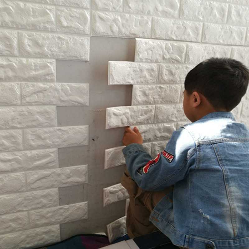 Brick Pattern 3D Stereo Wall Stickers New Kindergarten XPe Foam Wallpaper SelfAdhesive Wainscot Stickers Wall Sticker