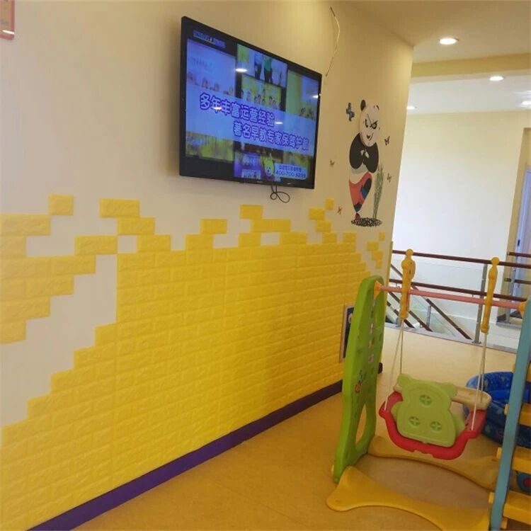 Brick Pattern 3D Stereo Wall Stickers New Kindergarten XPe Foam Wallpaper SelfAdhesive Wainscot Stickers Wall Sticker