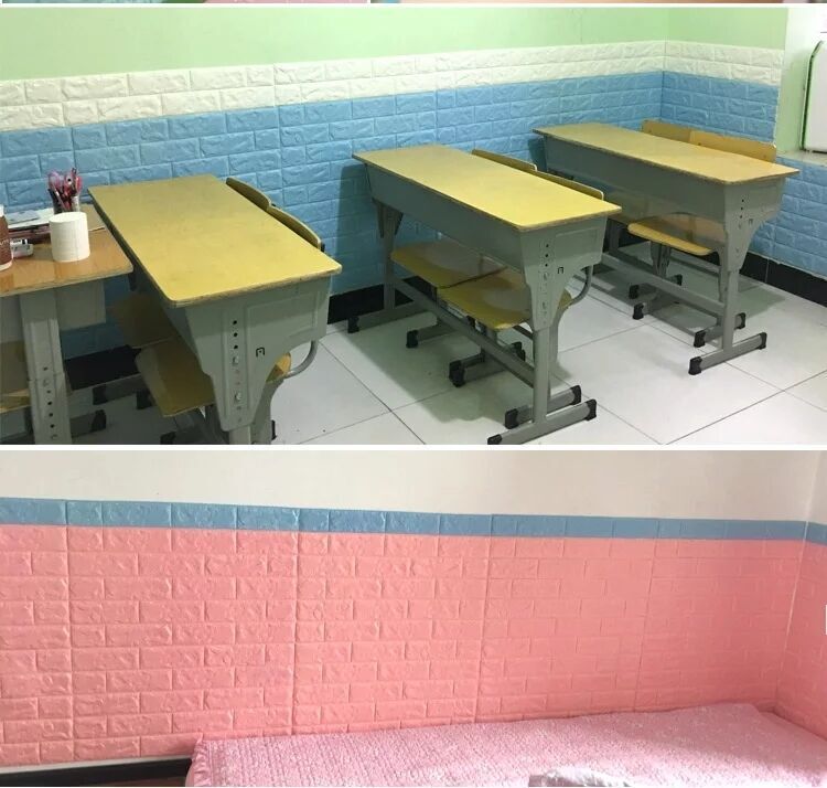 Brick Pattern 3D Stereo Wall Stickers New Kindergarten XPe Foam Wallpaper SelfAdhesive Wainscot Stickers Wall Sticker