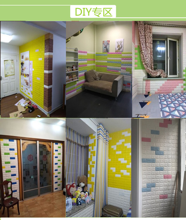 3D Wall Sticker Wallpaper AntiCollision SelfAdhesive Wallpaper Foam Brick Pattern Waterproof Wall Hangings Wallpaper 3D Wall Sticker Wallpaper AntiCollision SelfAdhesive Wallpaper Foam Brick Pattern Waterproof Wall Hangings Wallpaper