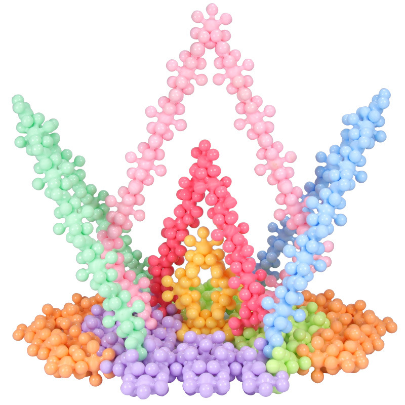 Blossom Building Blocks Toys Kindergarten Snowflake Desktop Toys Wholesale Boys and Girls 3-6 Years Old Snowflake Brick