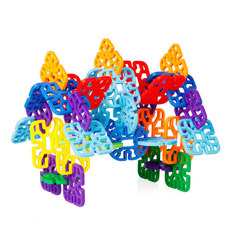 Snowflake Building Blocks Assembled Kindergarten Boys and Girls Educational Baby Toys 3-6 Years Old Snowflake Brick