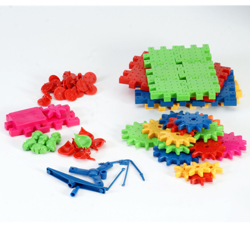 Send Instructions Variety Electric Toy Building Blocks 81 Gear Snowflake Building Toy Block