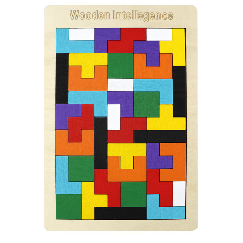 Sales Wooden Tetris Children&#039;s Educational Toys Early Education Boys and Girls 3-6 Years Old Puzzle Puzzle Toy Block