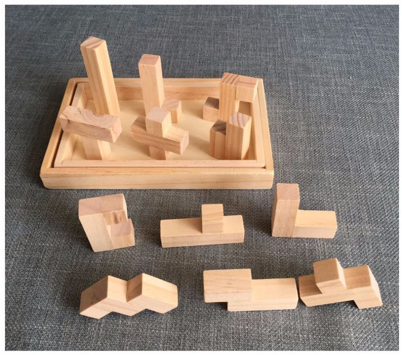 Wooden Three-Dimensional Color Puzzle 12 Pieces 12 Pieces Adult and Young Children Toy Block Wooden Three-Dimensional Color Puzzle 12 Pieces 12 Pieces Adult and Young Children Toy Block