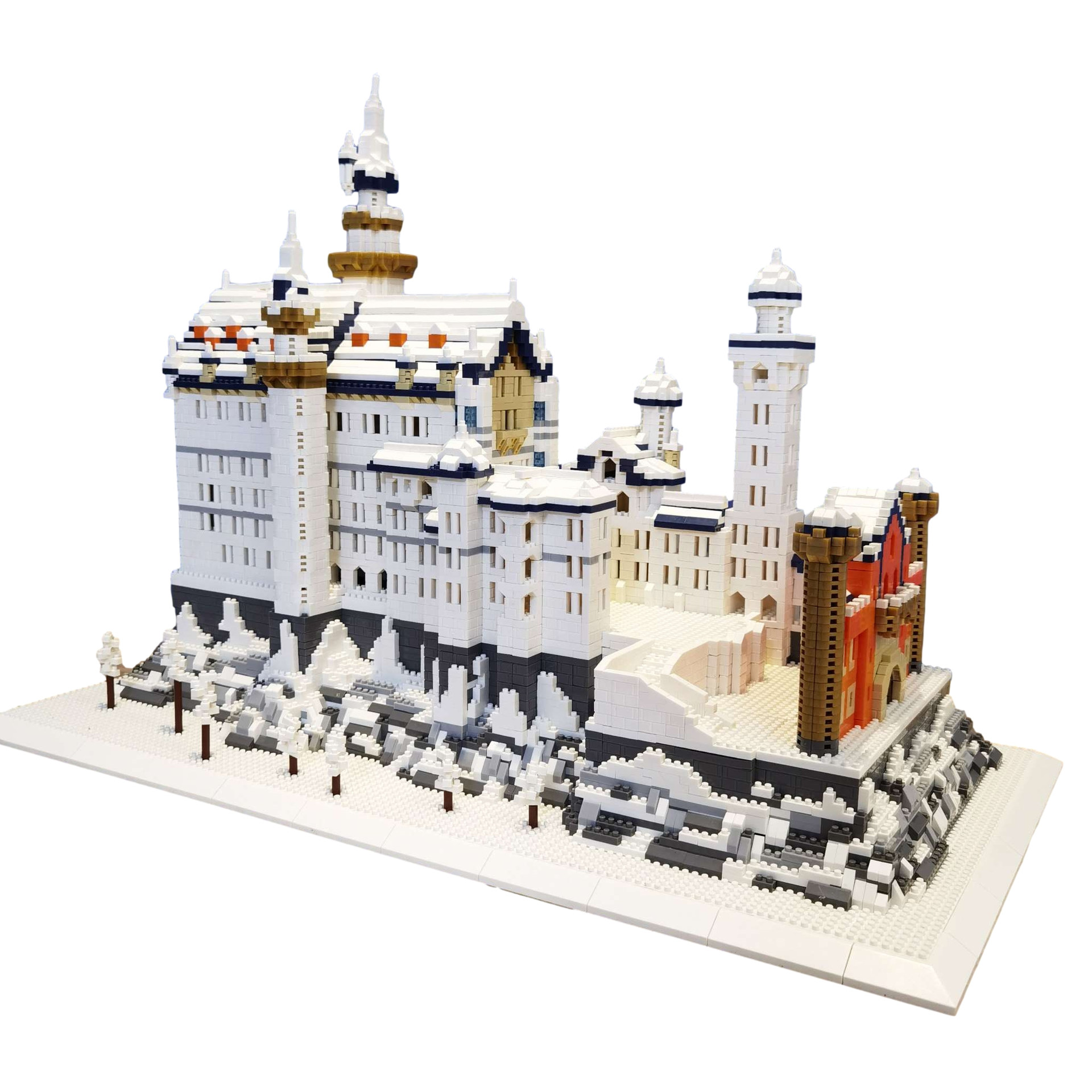 Compatible with Lego Micro Diamond Particle Building Blocks Swan Lake Castle Disney Adult High Toy Block