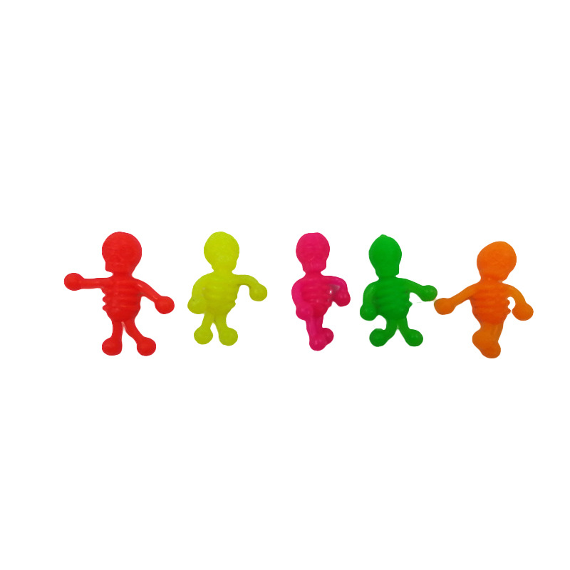 Trick Skull Color Soft Rubber Skeleton Model Halloween prank Toy Trick Skull Color Soft Rubber Skeleton Model Halloween prank Toy