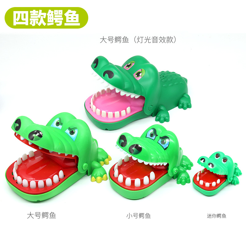 Crocodile Trick Decompression Game Children&#039;s Sound Light Shark Dinosaur Bite Finger Toy Stall Toy Supply prank Toy