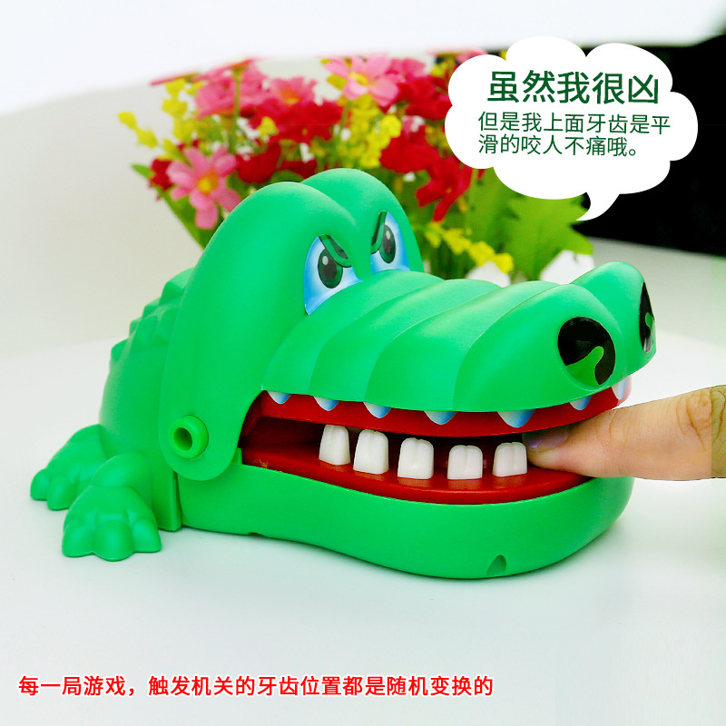 Crocodile Trick Decompression Game Children&#039;s Sound Light Shark Dinosaur Bite Finger Toy Stall Toy Supply prank Toy