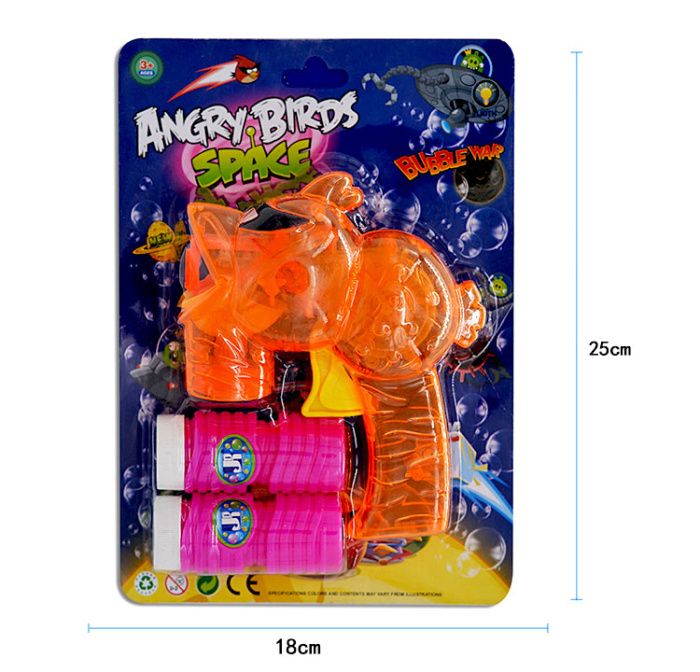 Automatic full automatic bubble gun self generating bag light bubble blowing machine angry birds