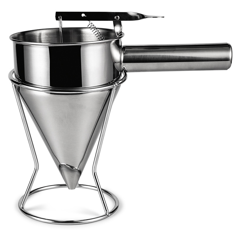 Stainless Steel Conical Funnel Octopus Chibi Maruko-Chan Funnel Kitchen Sushi Tool DIY Batter Metering Funnel Holder