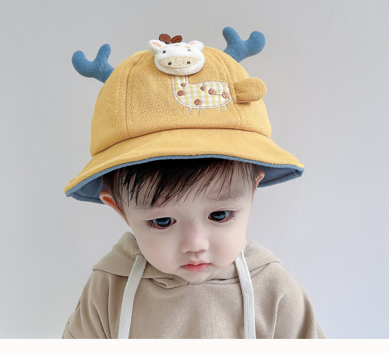 Baby Hat Spring and Autumn Summer Korean Style Children Cute Super Cute Bucket Hat Maruko