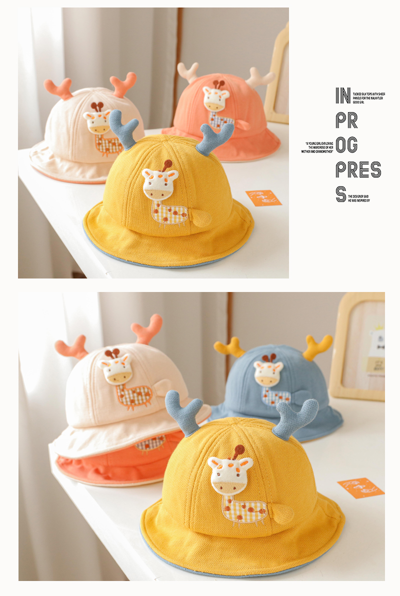 Baby Hat Spring and Autumn Summer Korean Style Children Cute Super Cute Bucket Hat Maruko