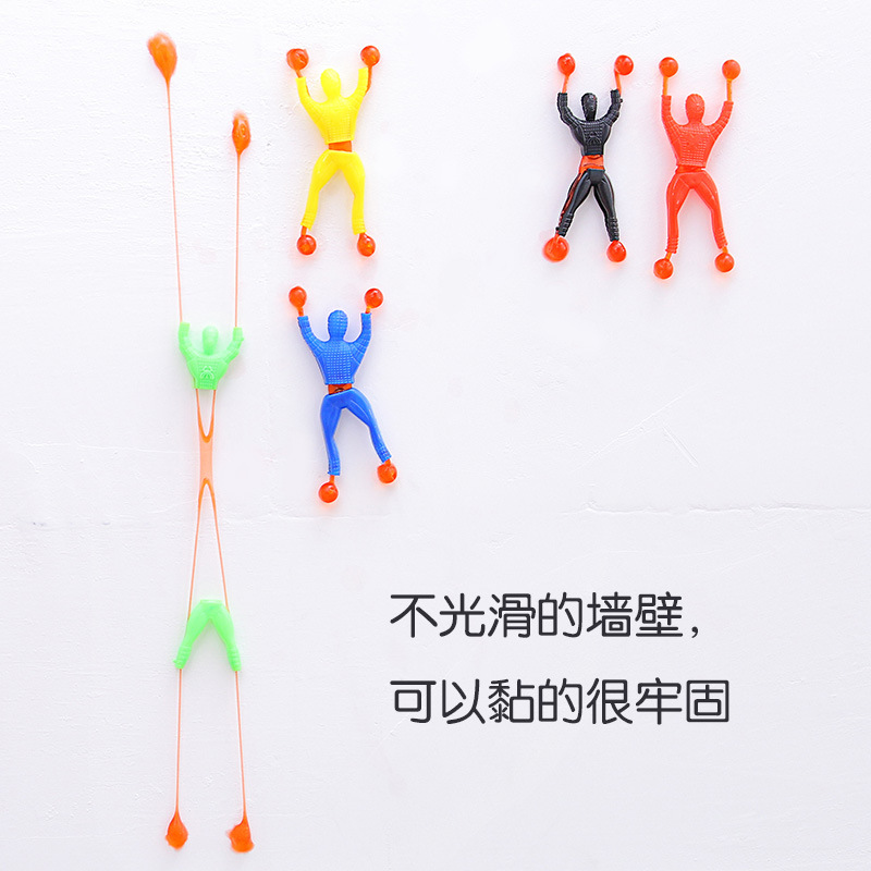 Hot Sale Fun Creative Flip Bucket Wall Climbing Superman Spider-Man Sticky Wall Climbing Spider-Man Toy
