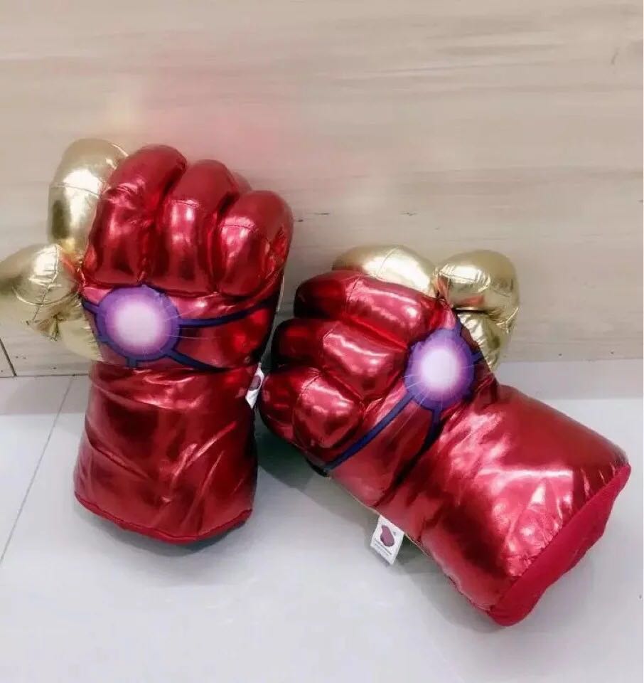 Avengers movie spider-man iron man hulk stone kills infinity boxing glove plush toy